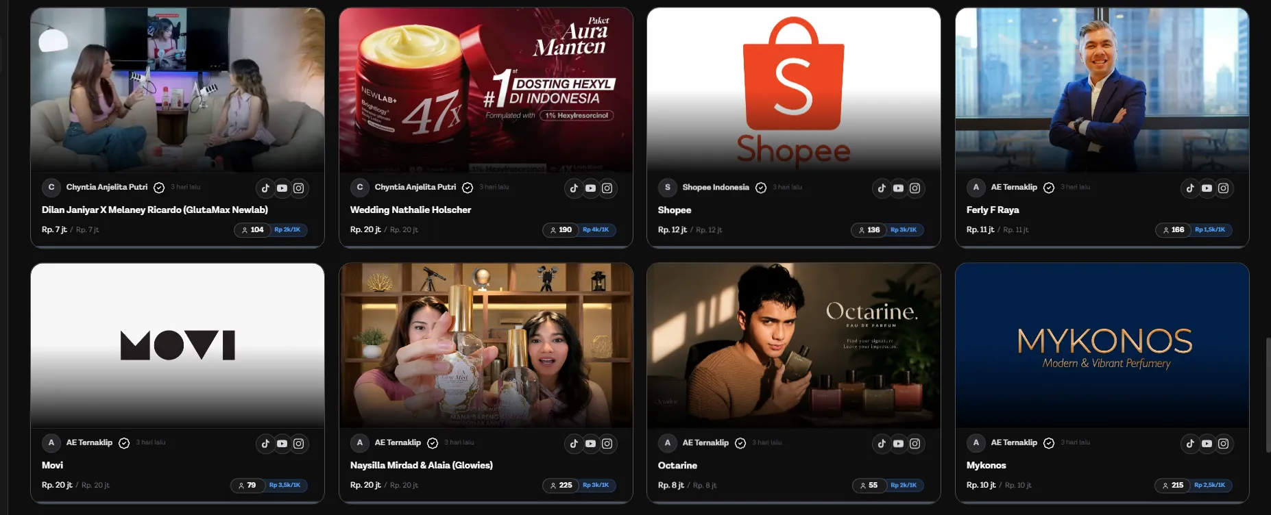 Campaign E-Commerce & Parfum